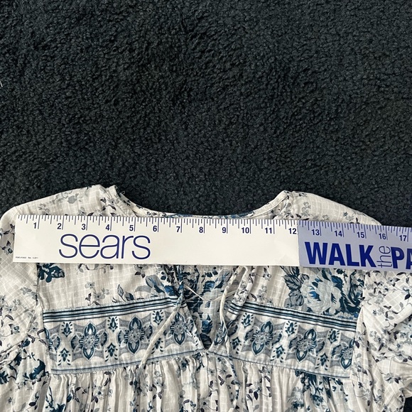 Zara Blue and White Floral Maxi Dress - Picture 3 of 5